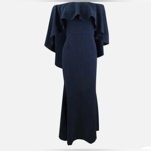 Vince Camuto Women's Off-The-Shoulder Capelet Gown, Size 4